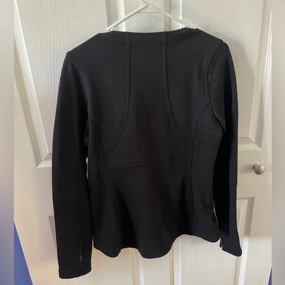 Athleta Black Moto Style Jacket Medium - Picture 4 of 4